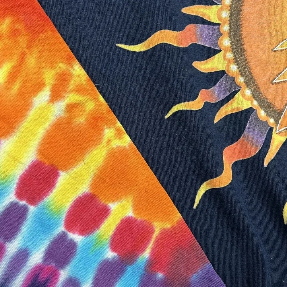 Furthur Long Sleeve Shirt Mens XL Navy Tie Dye Skeleton Sun Graphic Concert Tee_7